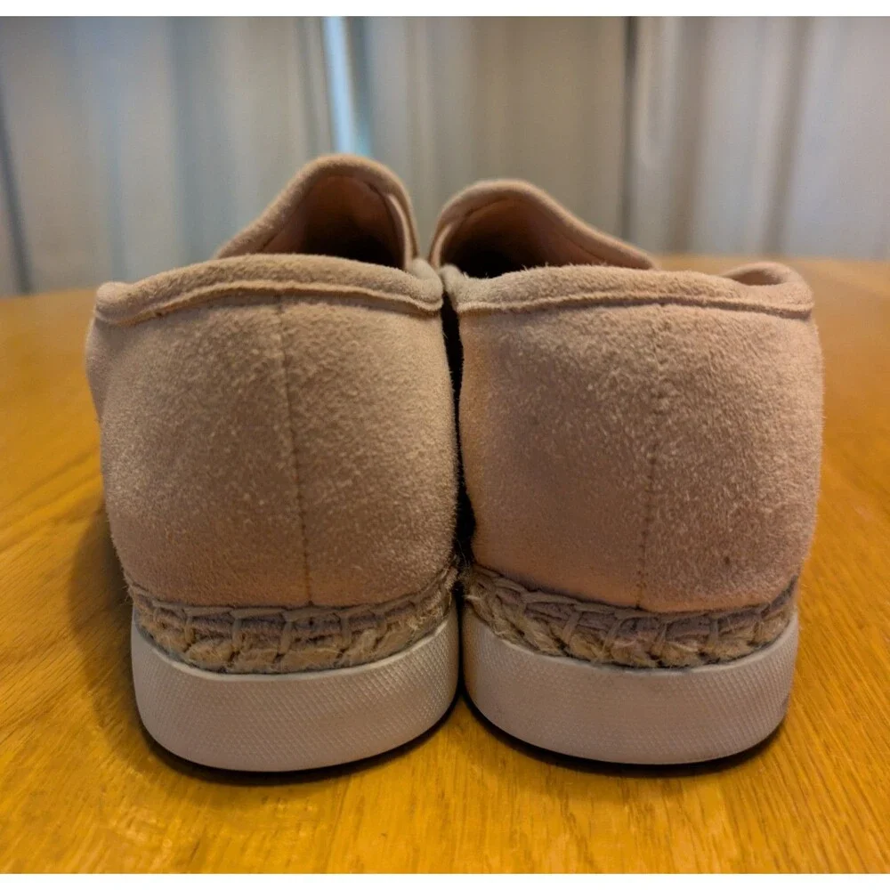 Vince Camuto Tambie Light Pink Espadrille Suede Loafers Size 7.5 Cute!!